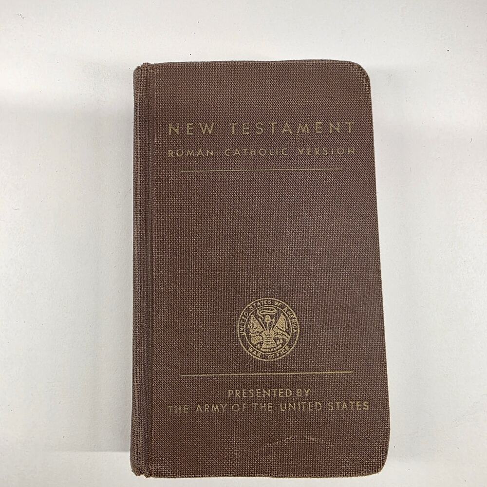 Vintage New Testament Roman Catholic Version US Army Military Pocket Bible 5x3